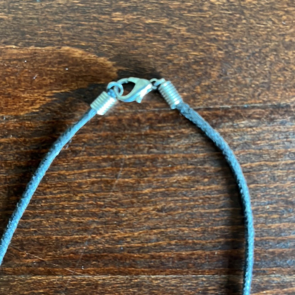 Blown Glass Necklace with Two Pendants - Picture 3 of 6